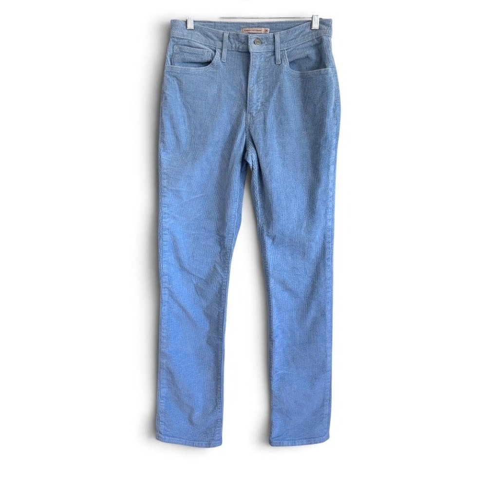 Levis 724 High Rise Straight Corduroy Pants Light Blue 30